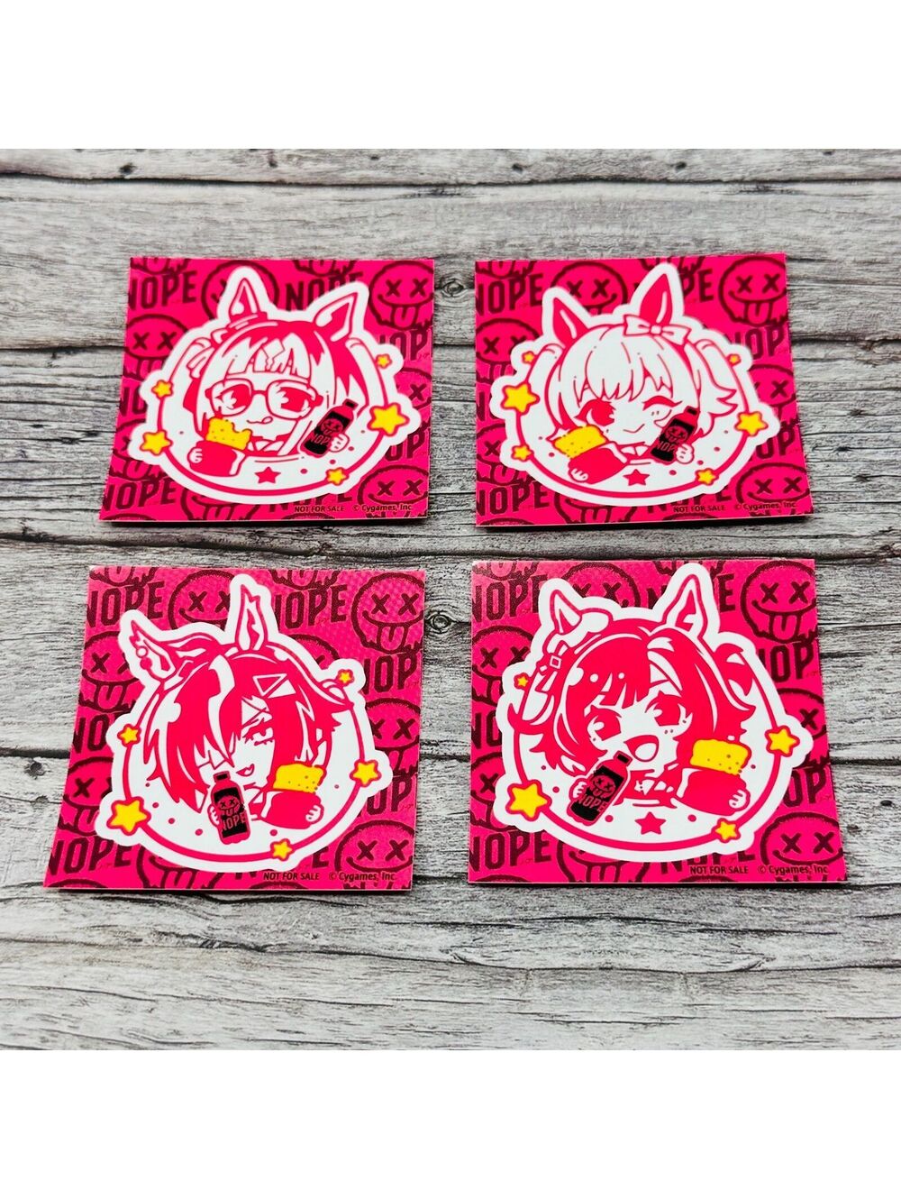 Uma Musume x NOPE Sticker Complete Set of Four Official Japan Import US Seller